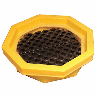 ULTRATECH 1046 Drum Tray 21 gal Dia 32in Yellow