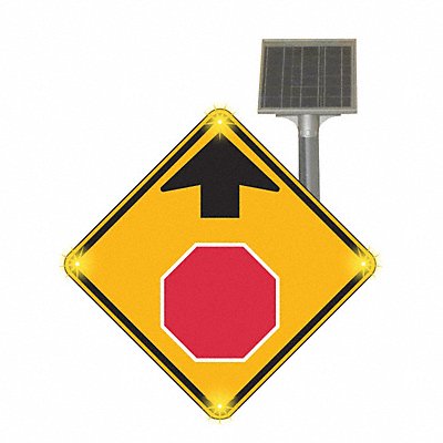 TAPCO 218000236 LED Sign Stop Sign Ahead Aluminum 30x30