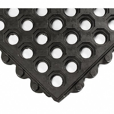 3VGH9 WEARWELL 572 Interlock Drainage Mat Black 3 ft.x3 ft.