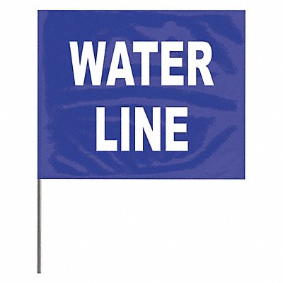 PRESCO PRODUCTS CO 4521BW62200 Marking Flag Blue Water Line PVC PK100