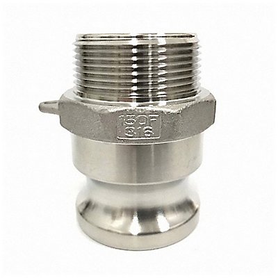 GRAINGER 3LX24 Cam and Groove Adaptor 1-1/2 316 SS