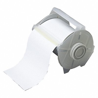 BRADY 76686 Tape White 25 ft L 4-1/4 in W