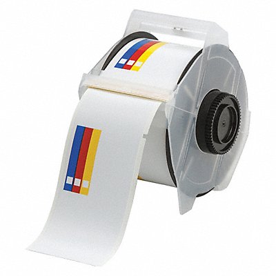 BRADY 115767 RTK Label Red/Blue/Yellow/White Vinyl