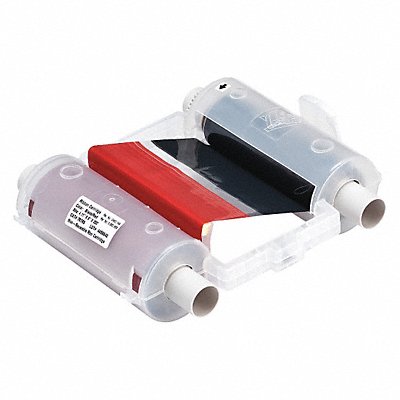 BRADY 76762 Ribbon Cartridge Black/Red 4-1/8 in W