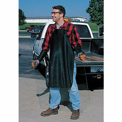 KAREWEAR 88APR Bib Apron Black 36 in L 24 in W Nylon
