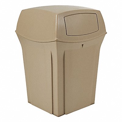 RUBBERMAID COMMERCIAL PRODUCTS FG917188BEIG D0236 Garbage Can 45 gal Beige Plastic
