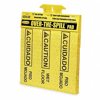 RUBBERMAID COMMERCIAL PRODUCTS FG425400YEL Absorbent Pad Universal Yellow PK22