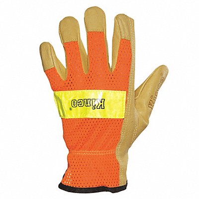 KINCO 909L Leather Gloves Shirred Orange L PR