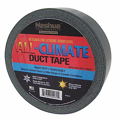 NASHUA ALLCLIMATE Duct Tape Black 1 7/8 in x 60 yd 9 mil
