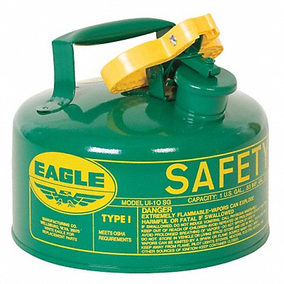 EAGLE UI10SG Type I Safety Can 1 gal Green 8In H