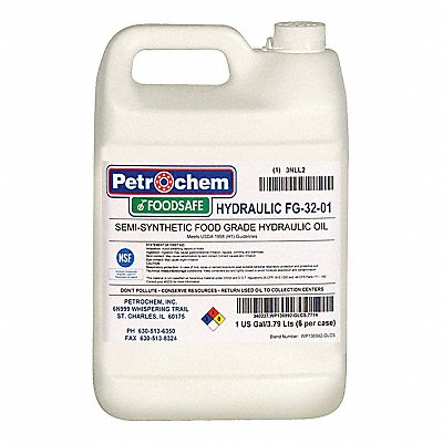 PETROCHEM FOODSAFEHYDRAULICFG32001 SemiSyn Hydraulic Oil FG ISO 32 1 gal