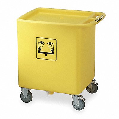 BRADLEY S19399 Eyewash Station Waste Container Yellow