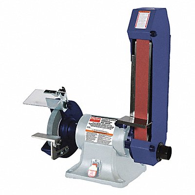 DAYTON 3NYA7 Combo Belt Bench Grinder 8 In Dia 2x48