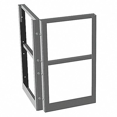 PORTA-KING PKGRCOR Corner Guard Rail 24 in Poly Acrylc Enml