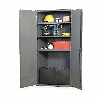 DURHAM MFG 350195 Storage Cabinet 72 x36 x24 Grey 3Shlv