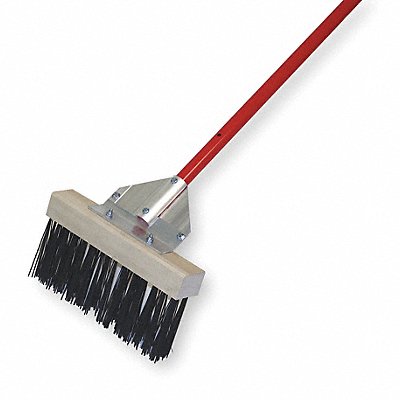 TOUGH GUY 3PCA6 Push Broom 60 in Handle L 12 in Face