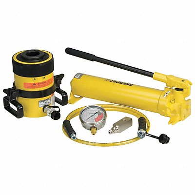 ENERPAC SCH603H Hollow Hydraulic Ram and Pump Set
