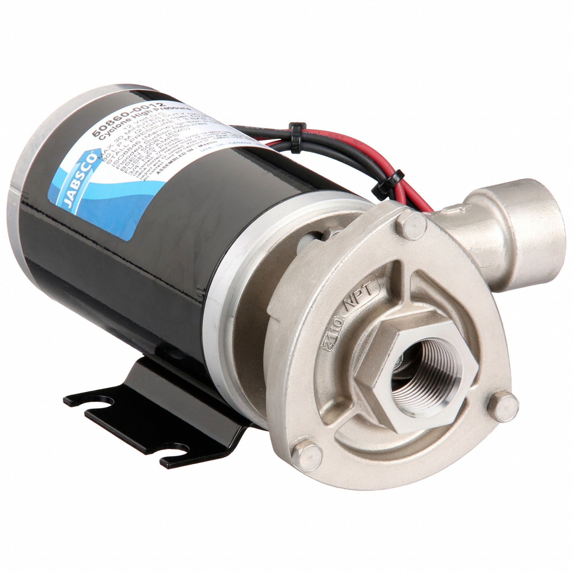 JABSCO 508600012 Marine Centrifugal Pump 5/32 HP SS 12VDC