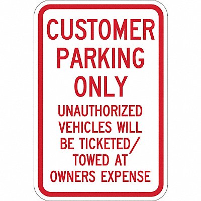 LYLE RP017RW12HA Customer Parking Sign 18 x 12