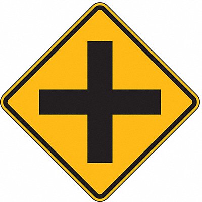 LYLE W2124HA Cross Intersection Traffic Sign 24 x24