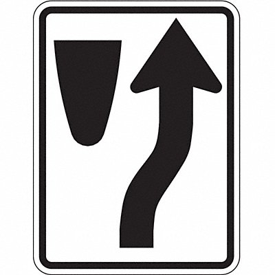 LYLE R4718HA Keep Right Traffic Sign 24 x 18