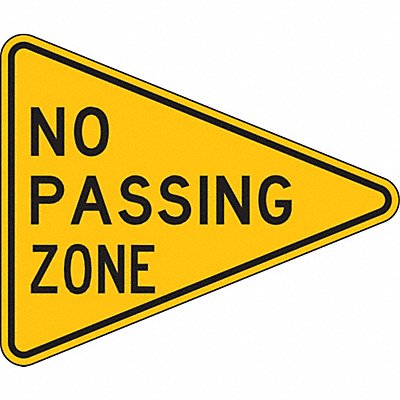LYLE W14348HA No Passing Zone Traffic Sign 38 x 48
