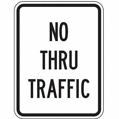 LYLE LR79418DA No Thru Traffic Sign 24 x 18