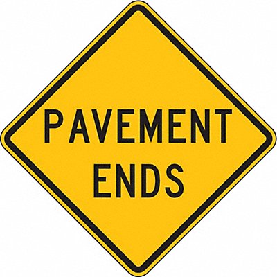 LYLE W8324HA Pavement ends Traffic Sign 24 x 24
