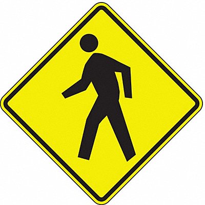 LYLE W11230SYGA D9719 Pedestrian Crossing Traffic Sign 30 x30