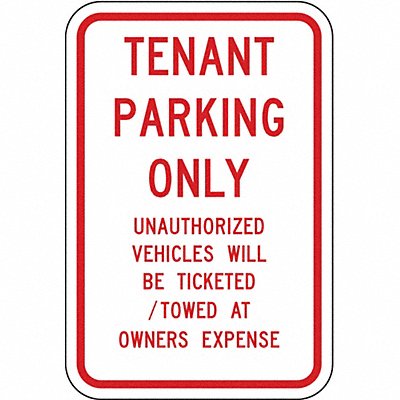 LYLE RP12212HA Tennant Parking Sign 18 x 12
