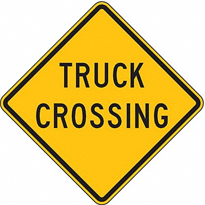 LYLE W1110TC24HA Truck Crossing Traffic Sign 24 x 24