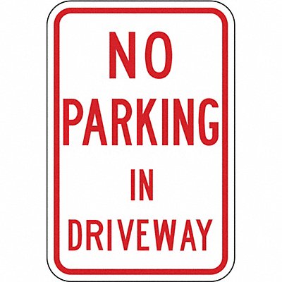 LYLE LR72812HA Driveway No Parking Sign 18 x 12
