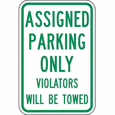 LYLE RP01012HA Assigned Parking Only Sign 18 x 12