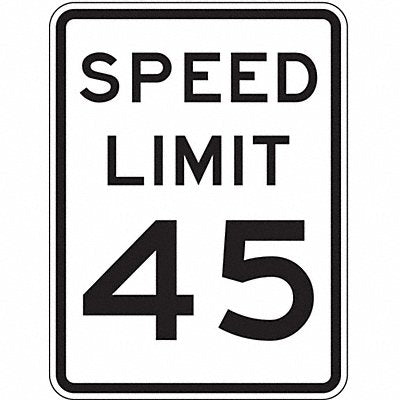 LYLE R214518HA Speed Limit 45 Traffic Sign 24 x 18