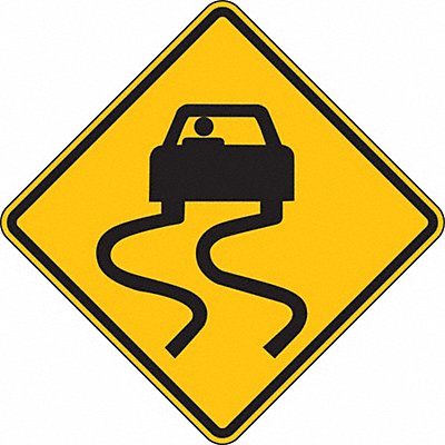 LYLE W8524HA Slippery When Wet Traffic Sign 24 x 24