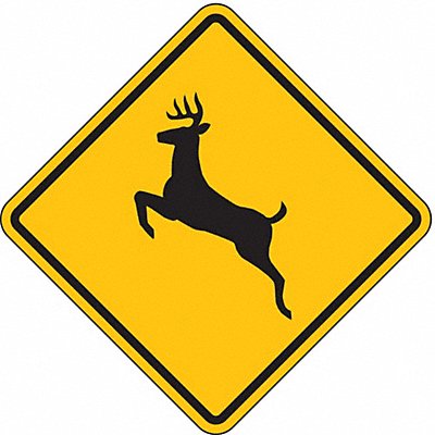 LYLE W11324DA Deer Crossing Traffic Sign 24 x 24