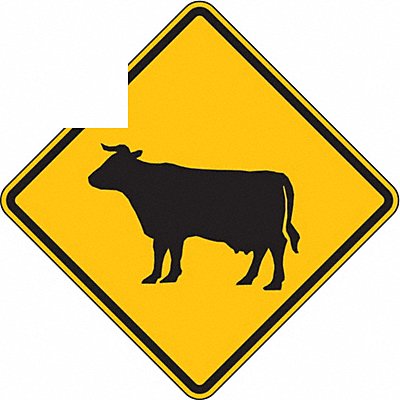 LYLE W11424HA Cattle Crossing Traffic Sign 24 x 24