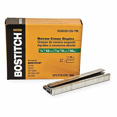 BOSTITCH SX503512G7M Staple 18 ga 1/2 In PK7000