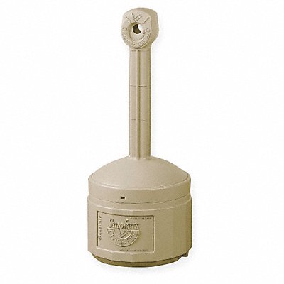 JUSTRITE 26800B D0292 Cigarette Receptacle 4 gal Tan