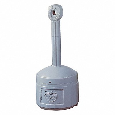 JUSTRITE 26800 D0292 Cigarette Receptacle 4 gal Pewter