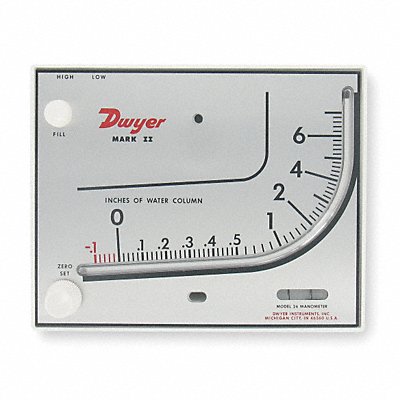 DWYER MARKII26 Manometer Inclined Vertical 7in wc Green