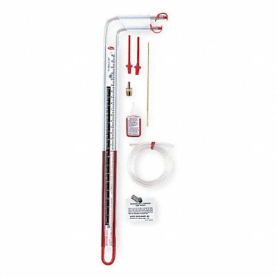 DWYER 1227 Manometer Inclined Tube 16 in wc Red