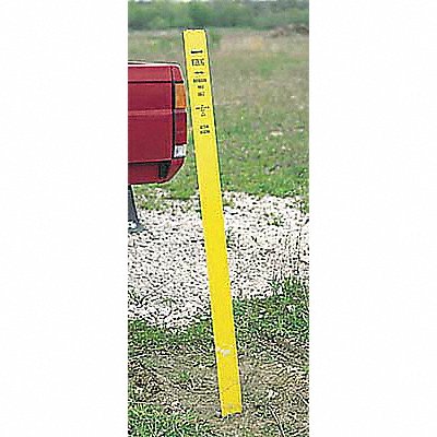 GRAINGER 96952 Blank Warning Stake Blue 66 In H