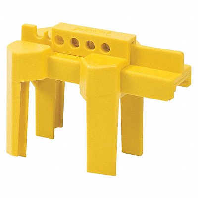 BRADY BS07AYW Ball Valve Lockout Yel 1/2 to 2-1/2 In.
