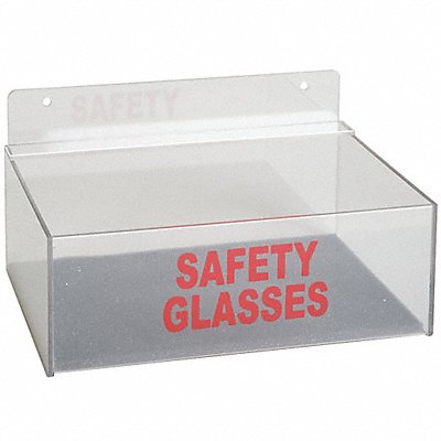 GRAINGER 3TCA7 Saf Glss Hldr Tray Clr Acryl Wall Mtg