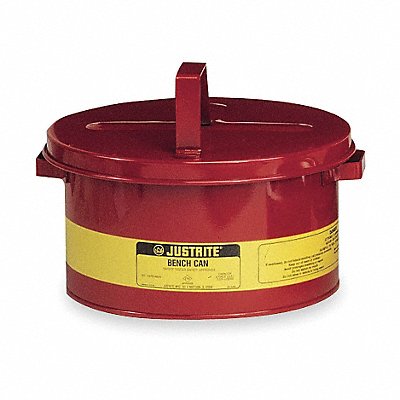 JUSTRITE 10775 Bench Can 3 galGalvanised Steel Red