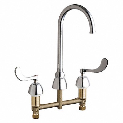CHICAGO FAUCETS 786GN2FCABCP Gooseneck Chrome Chicago Faucets 786