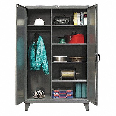 STRONG HOLD 46W245 Storage Cabinet 78 x48 x24 DrkGry 5Shlv