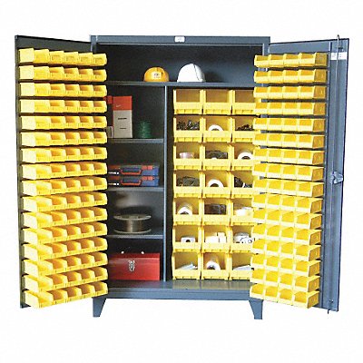 STRONG HOLD 46BSCW2413WLR Bin Cabinet 78 x48 x24 Grey 165YellowBns