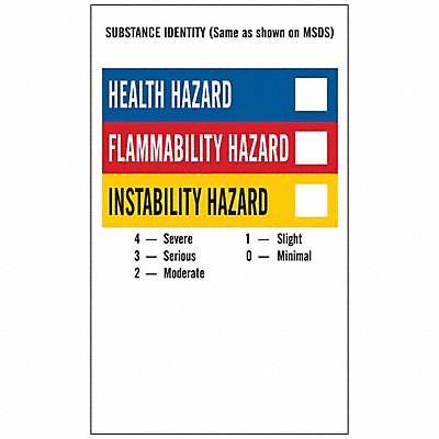 BRADY 99175 NFPA Label 5 In.H 3 In.W PK500